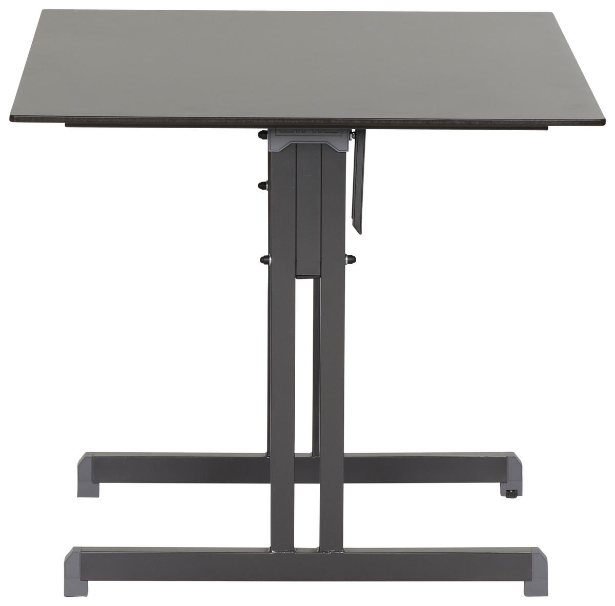 Gartentisch Klappbar Stahl L: 80cm - Anthrazit, MODERN, Holzwerkstoff/Metall (80/80/71cm) - Gardenson