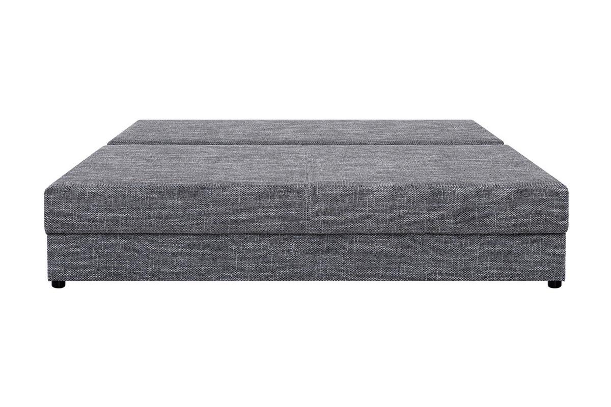 Schlafsofa Mega Grau B: 190 cm - Schwarz/Braun, Design, Holzwerkstoff/Textil (190/80/75cm) - P & B