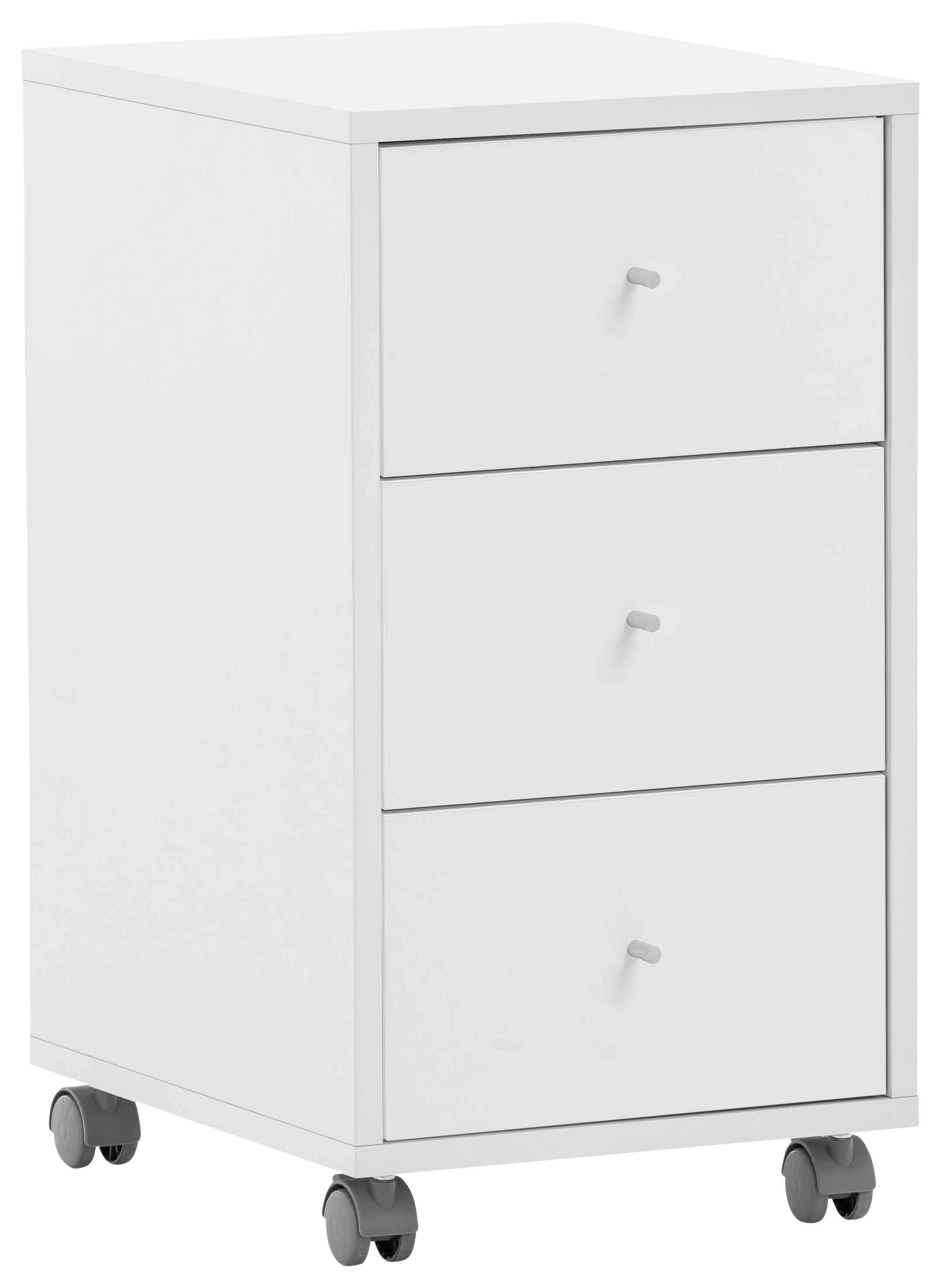 Rollcontainer 400 Rollcontainer - Weiß, MODERN, Holzwerkstoff/Kunststoff (32,6/59,7/39,1cm) - MID.YOU