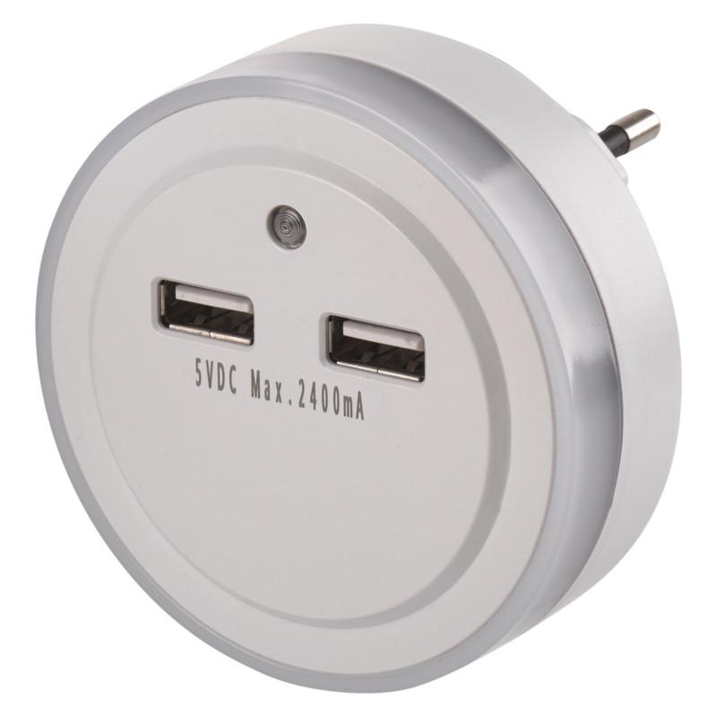 Éjjeli Lámpa Led-Es Lámpa Usb-Vel - fehér, Basics, műanyag (6/7.3/6cm)