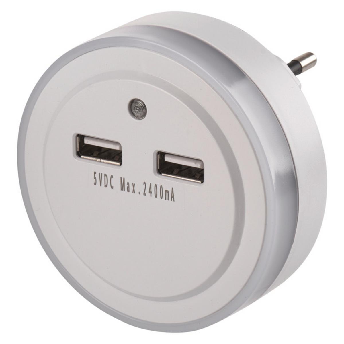 Éjjeli Lámpa Led-Es Lámpa Usb-Vel - fehér, Basics, műanyag (6/7.3/6cm)