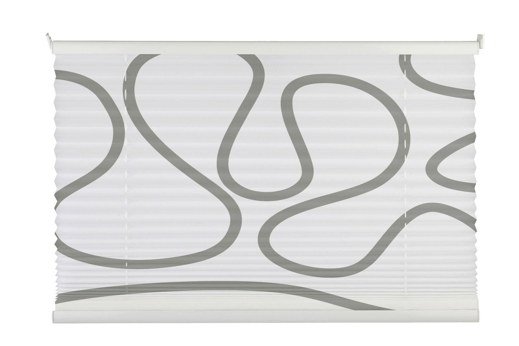 Plissee Free Move Weiß, Taupe B: 60 cm - Taupe/Weiß, Design, Textil (60/130cm) - Homeware