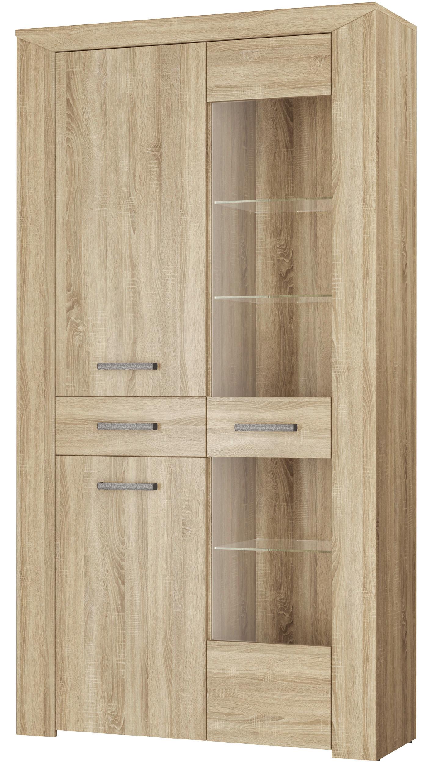 Vitrine Lorenzo Sonoma Eiche B: 104,9 cm