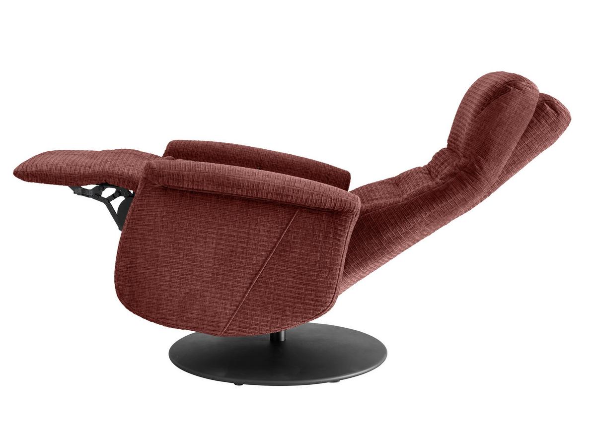 Relaxsessel Latina Koralle 360 Grad Drehbar, B: 72 Cm - Koralle/Schwarz, MODERN, Textil (72/118/85-165cm) - Livetastic
