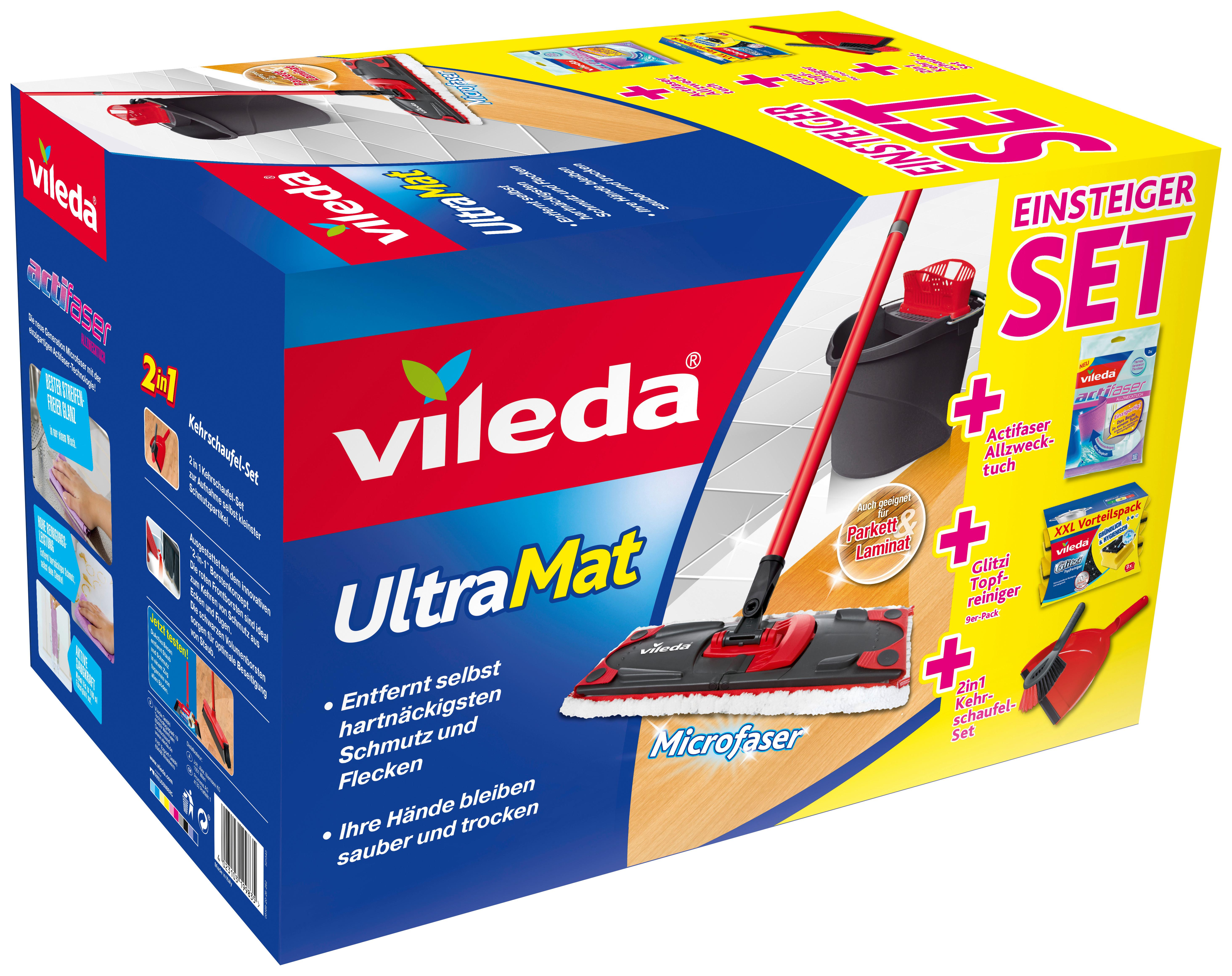 Reinigungsset Einsteigerbox Ultramat - Gelb/Rot, KONVENTIONELL (45/29,5/28,5cm) - Vileda