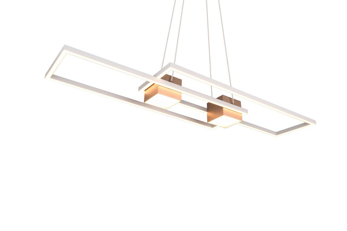 LED-Pendelleuchte 347710465 Albany - Grau/Cappuccino, Design, Metall (100/28/150cm) - Trio Leuchten