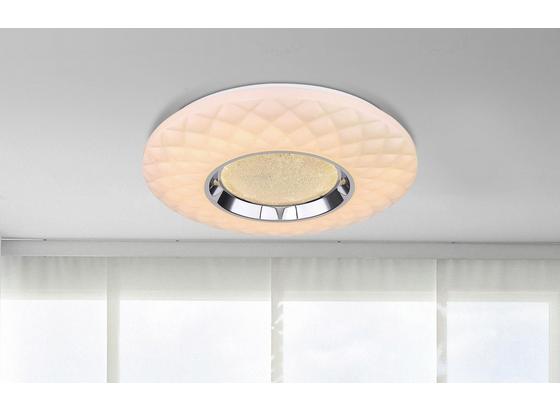 LED-Deckenleuchte mit App U. Sprachsteuerung - Opal, Design, Kunststoff/Metall (49/6,8cm) LED-Deckenleuchte mit App U. Sprachsteuerung - Opal, Design, Kunststoff/Metall (49/6,8cm)