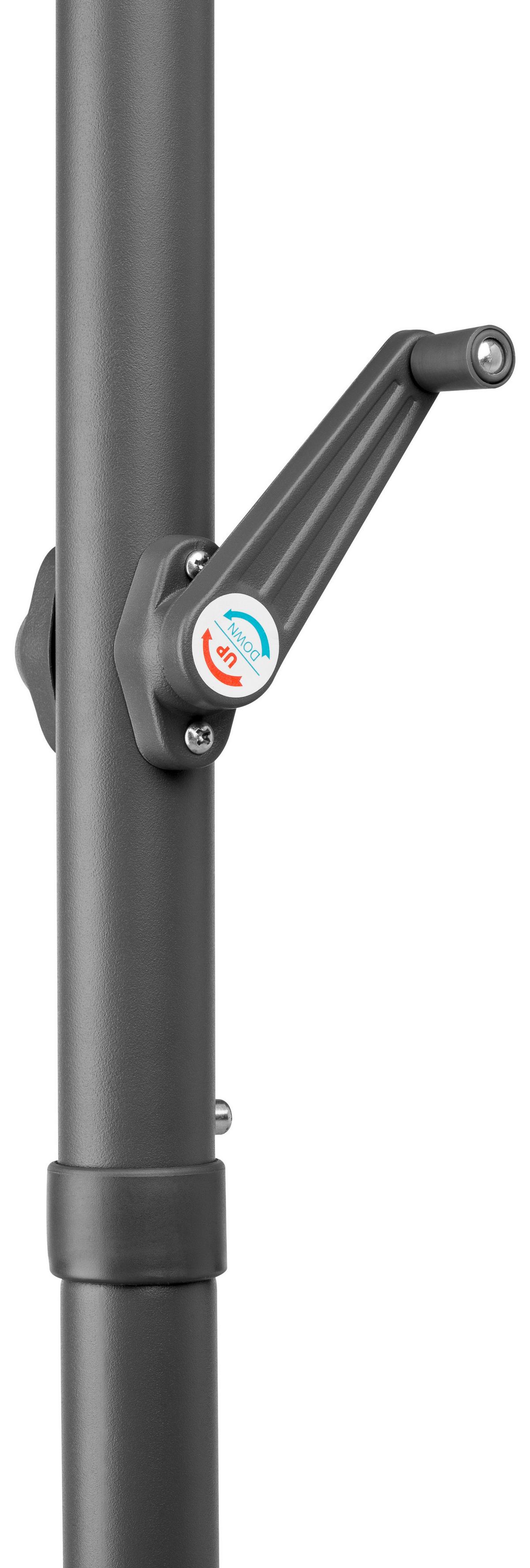 Ampelschirm Salerno Mezza BxHxT: 150x228x150 cm Apfelgrün - Anthrazit/Grün, Basics, Textil/Metall (150/228/150cm) - Schneider