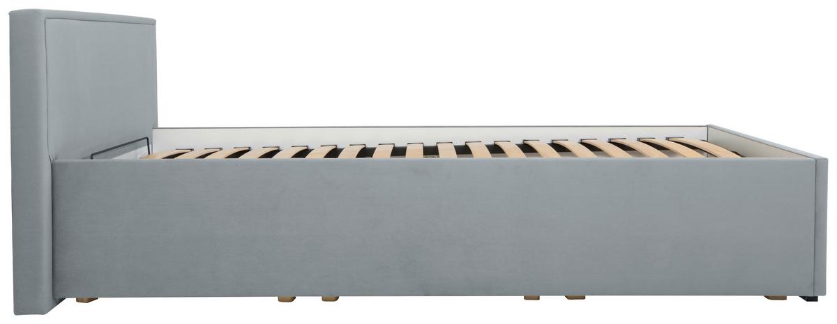 Čalouněná postel ANADIA 90x200cm - šedá/barvy chromu, Moderní, kov/dřevo (90/200cm) - MID.YOU