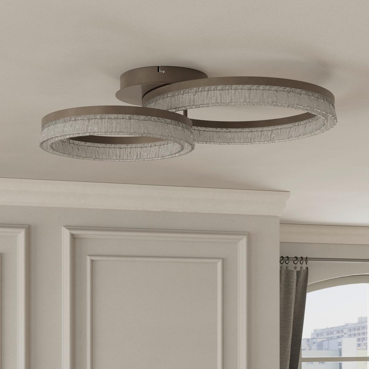 LED-DECKENLEUCHTE JESSI - Cappuccino, Kunststoff/Metall (62/42/15cm) - Luca Bessoni
