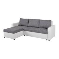 Ecksofa Hit Grau, Weiß S: 147x228 Cm - Weiß/Grau, Design, Holzwerkstoff/Kunststoff (147/228cm) - P & B
