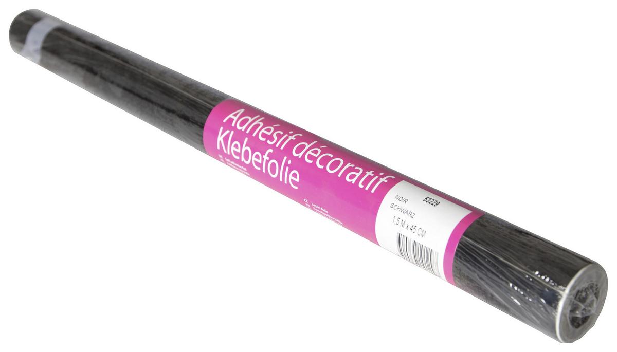 Klebefolie Uni Schwarz Basic-Line 45x150 cm - Schwarz, KONVENTIONELL, Kunststoff (45/150cm)