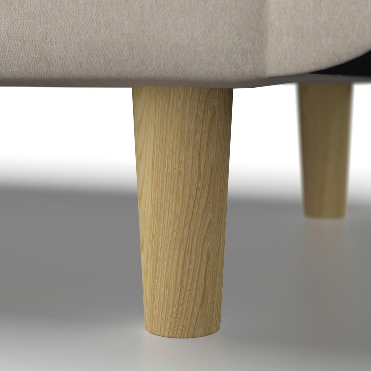 Rozkladacia pohovka MIRIAM, béžová farba - prírodná farba/béžová, Modern, drevo/textil (176/71/85cm) - Bessagi Home