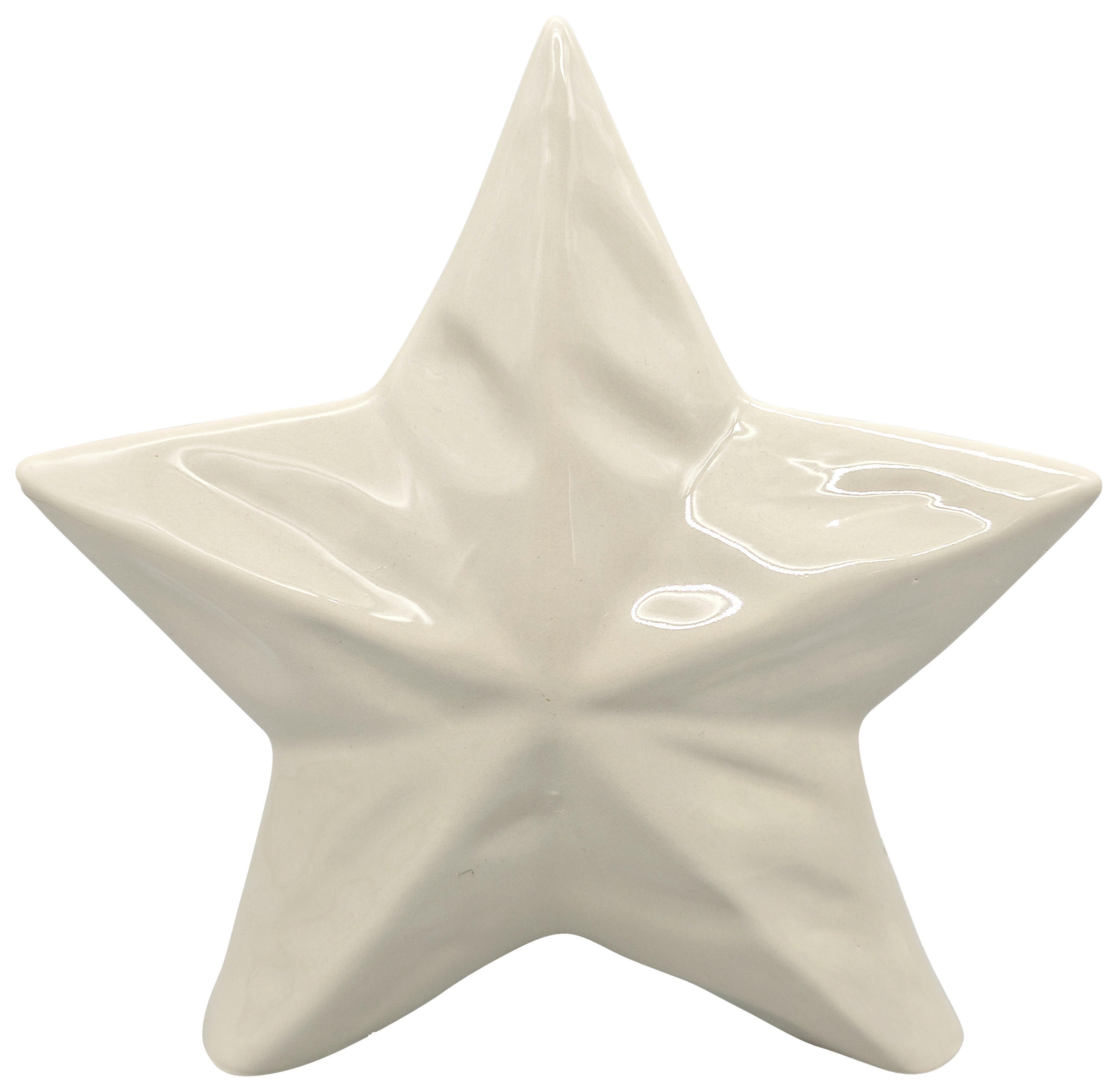 Dekorační hvězda MIKI - PAZ- - béžová, Konvenční, keramika (19,5/19,5/6cm) - Mömax