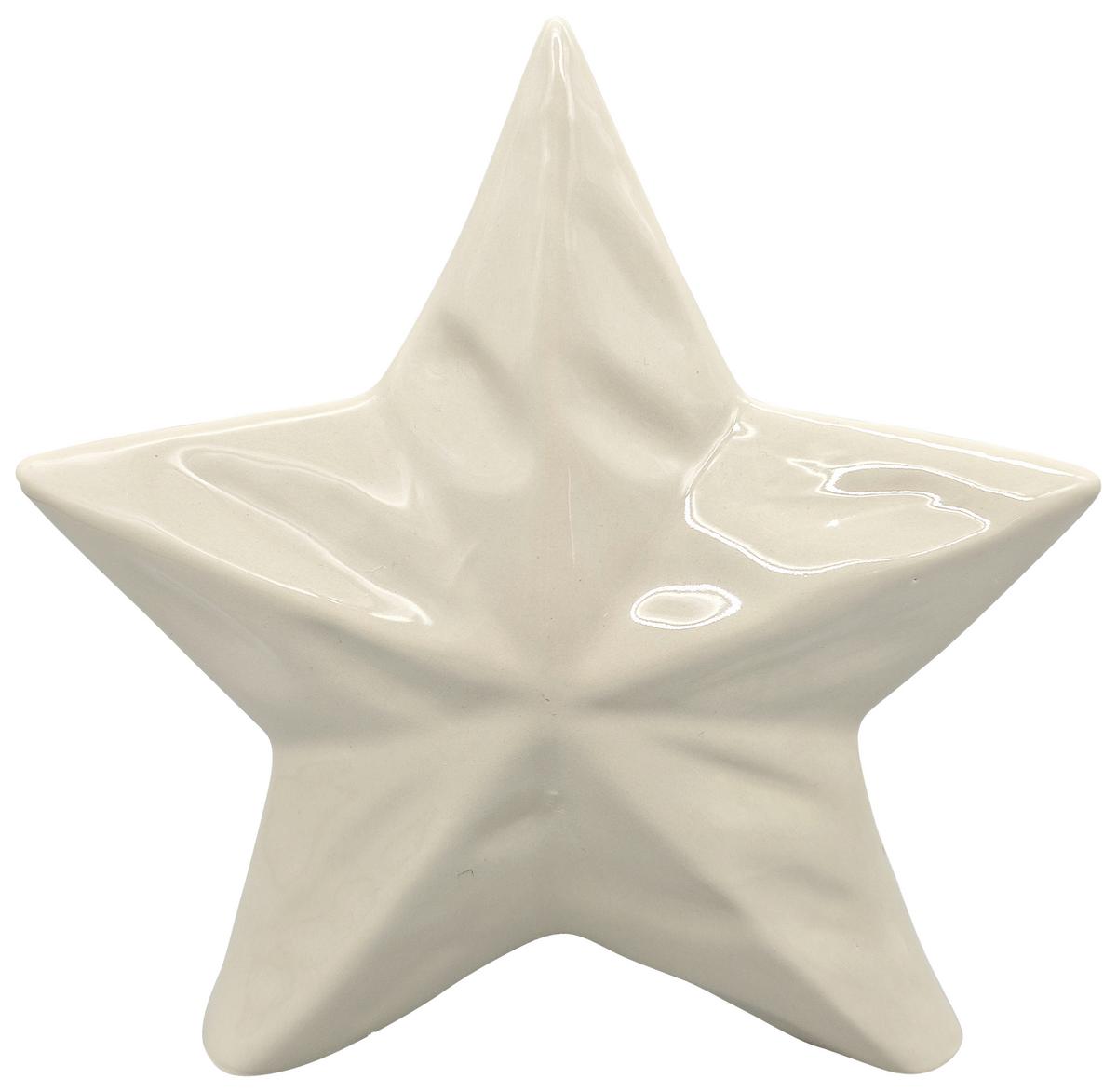 Dekorační hvězda MIKI - PAZ- - béžová, Konvenční, keramika (19,5/19,5/6cm) - Mömax