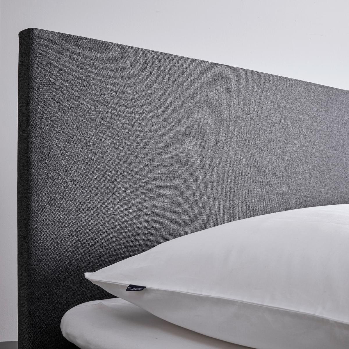 Boxspring postel MELIA, 180x200, šedá - šedá/černá, Moderní, dřevo/kompozitní dřevo (180/200cm)