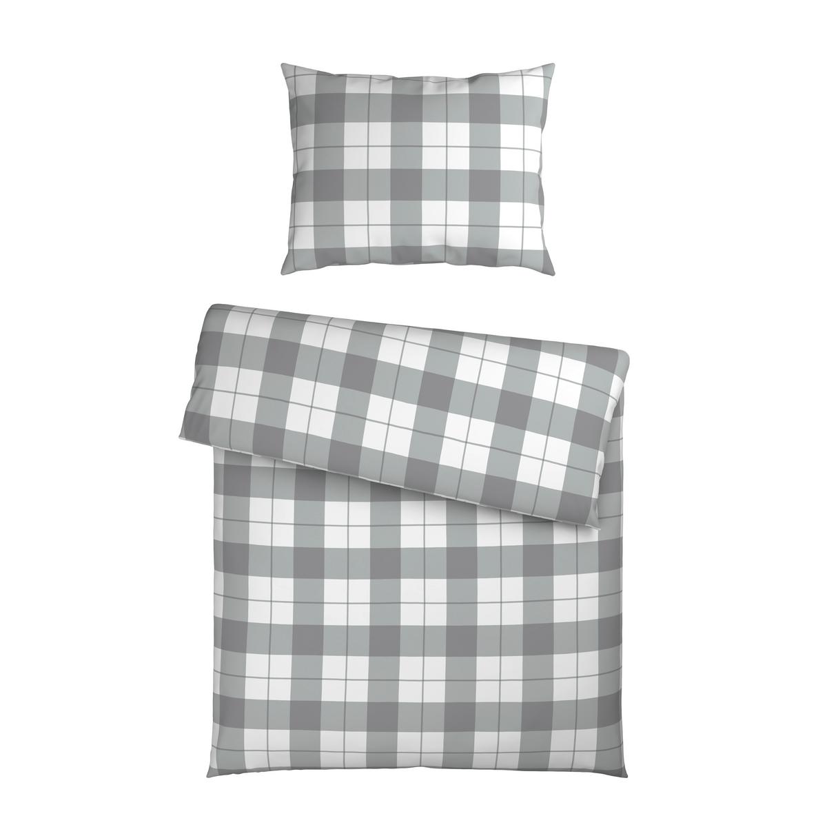 Bettwäsche Lund - Grau, MODERN, Textil - Luca Bessoni