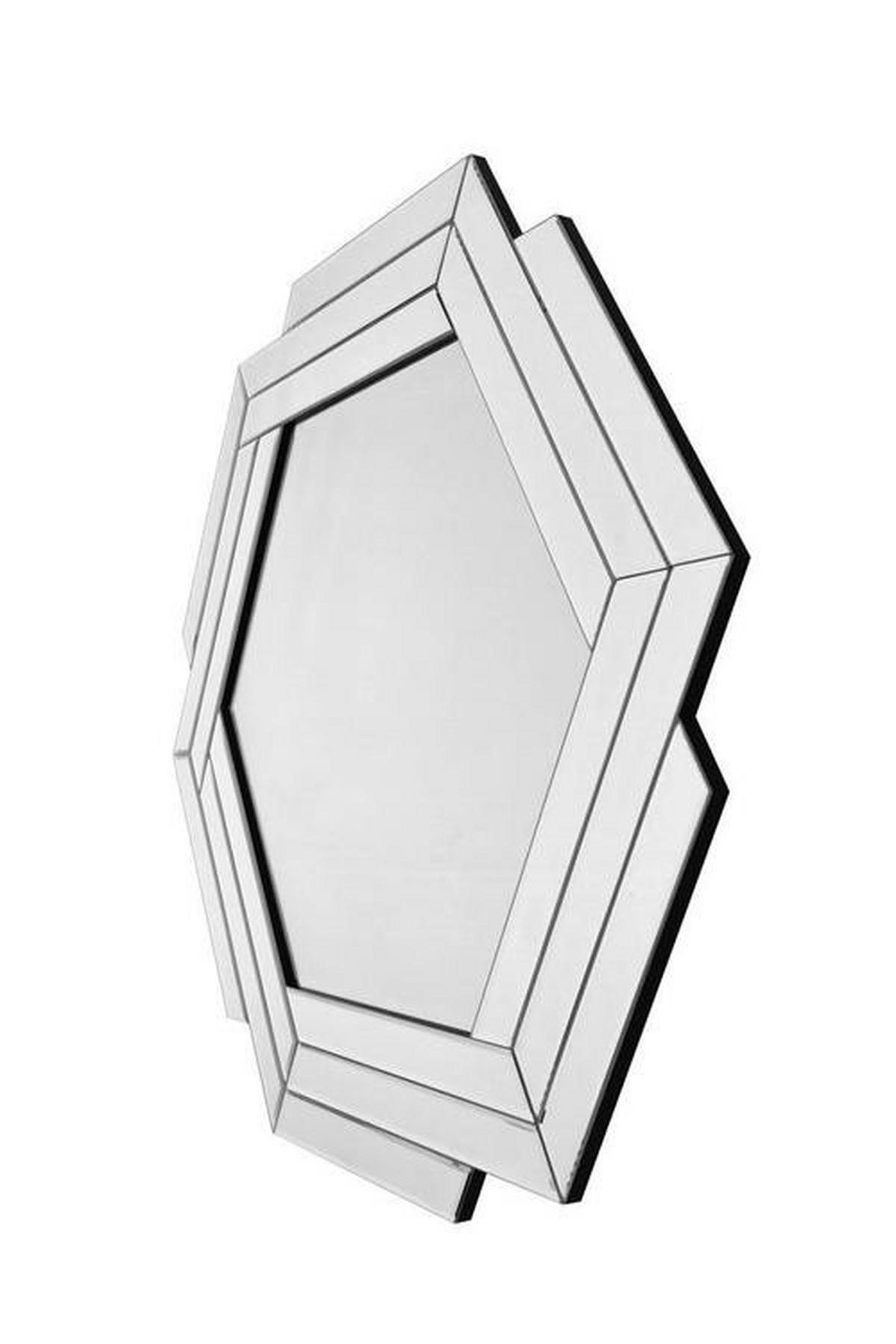 Nástěnné zrcadlo barvy stříbra - barvy stříbra, Basics, kov/sklo (80/85/1.6cm)
