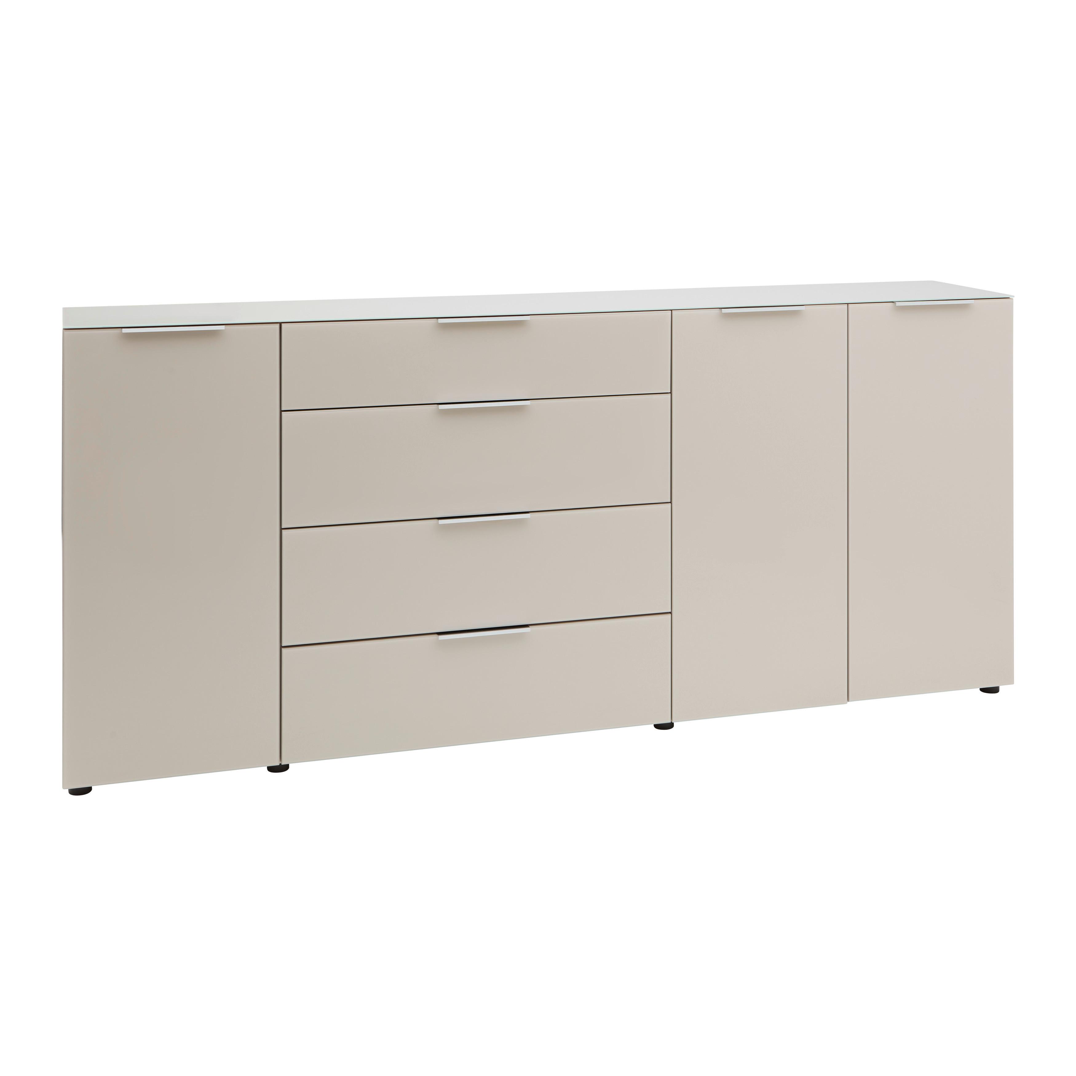 Široká komoda Siena SIENA -EXKLUSIV- - černá/kašmírová, Moderní, kov/kompozitní dřevo (226/99/40cm) - Mömax