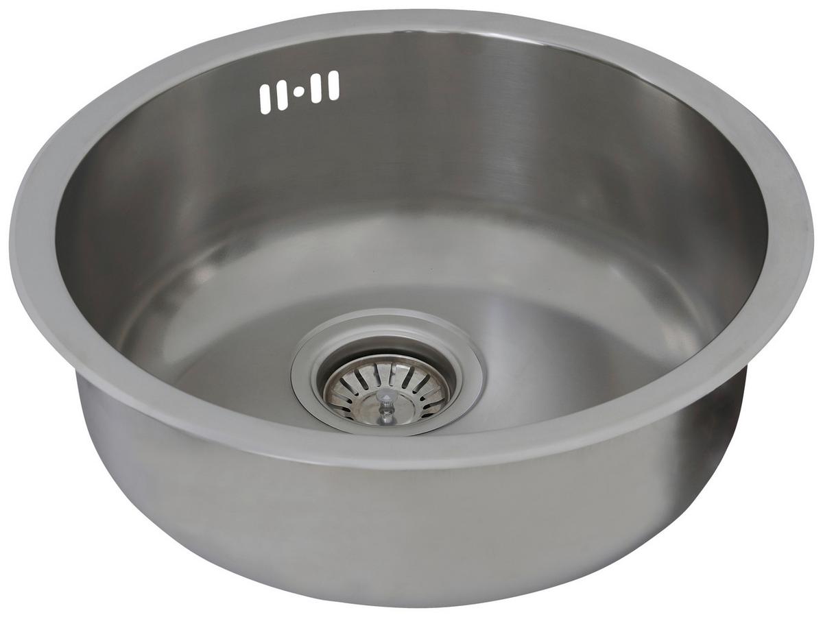 Spüle Respekta Inox Edelstahl Bxt: 44,6x44,6 cm - Edelstahlfarben, Trend, Metall (44,6/17/44,6cm) - Respekta
