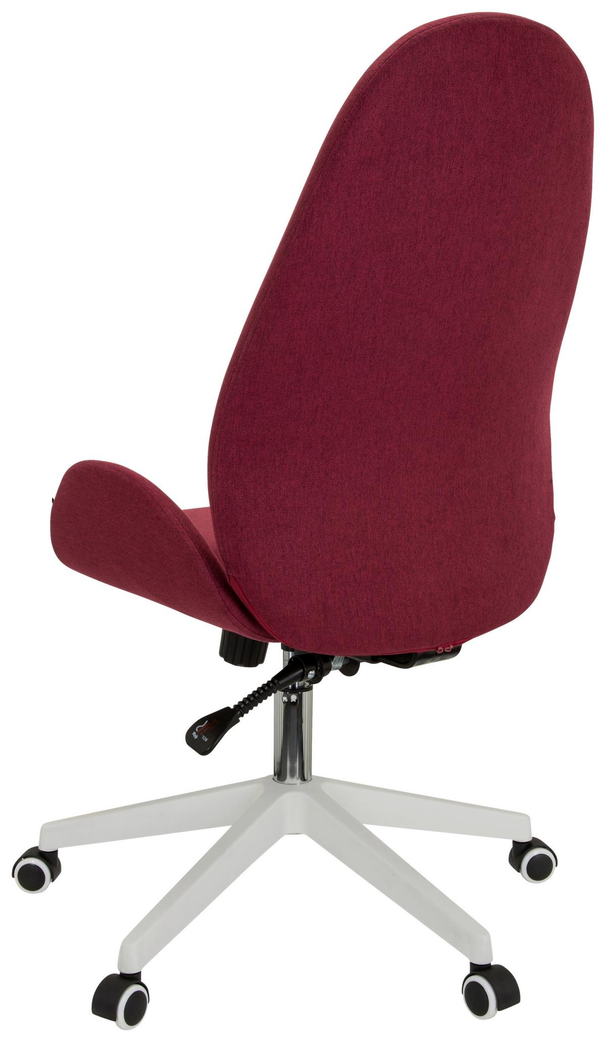 Drehstuhl Avea I Mit Wippfunktion Bordeaux - Bordeaux/Weiß, Basics, Kunststoff/Textil (56/104/58cm) - MID.YOU