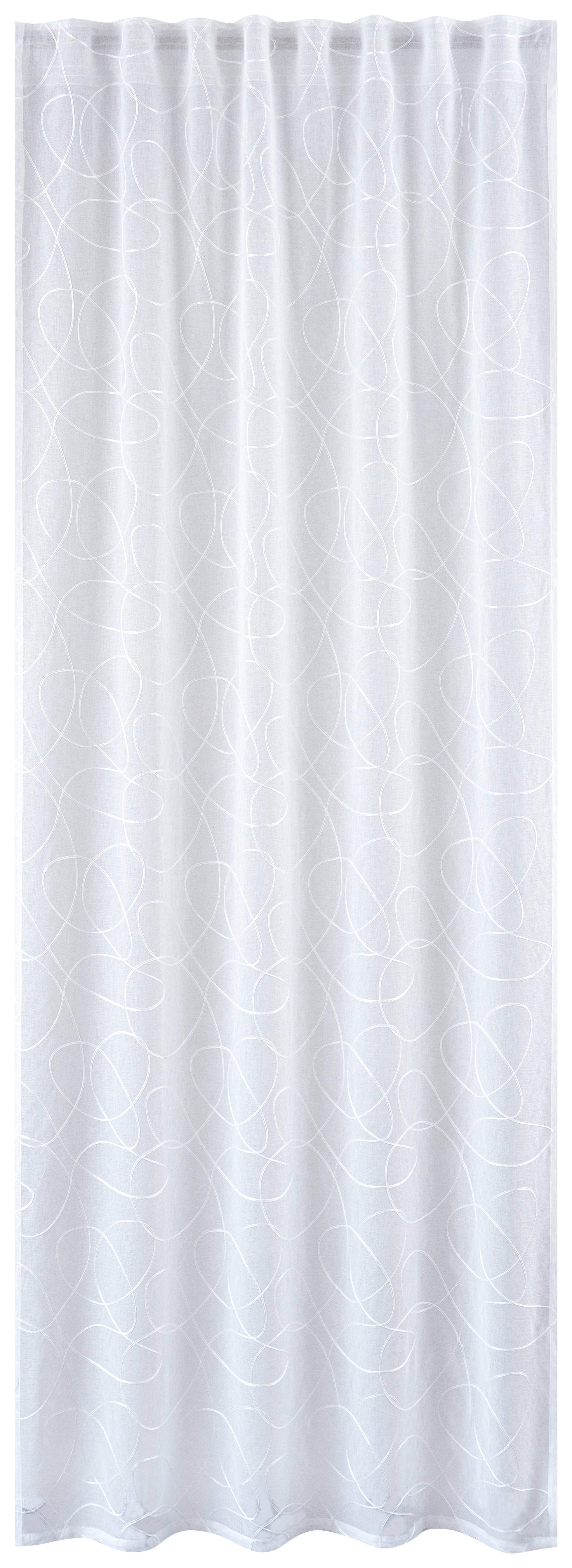 Vorhang mit Universalband Adriane 135x245 cm Weiß