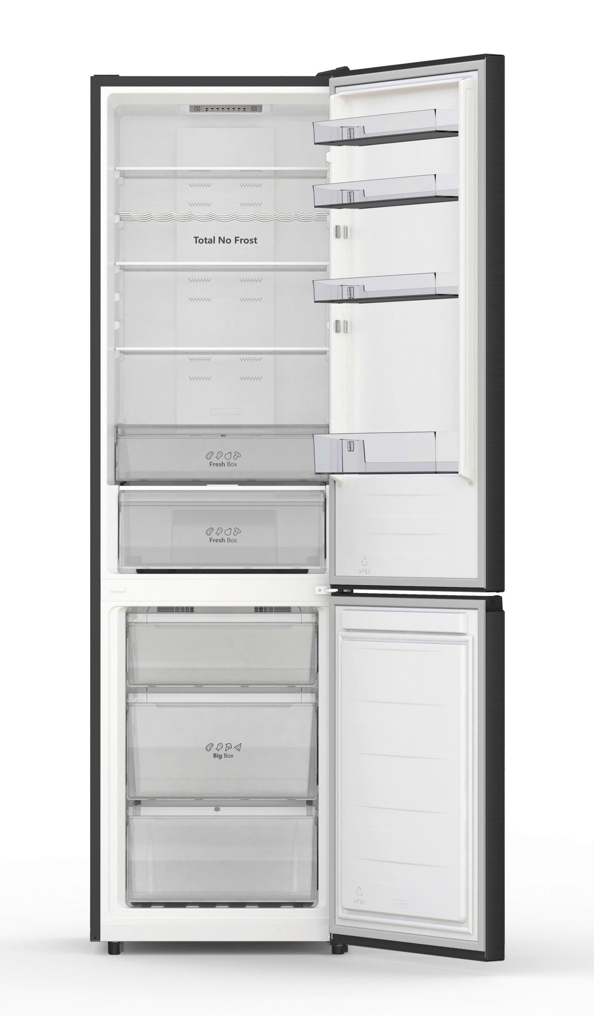 Side-By-Side Schwarz B: 59,5cm - Schwarz, Trend, Kunststoff/Metall (59,5/201,7/57,9cm) - Hisense