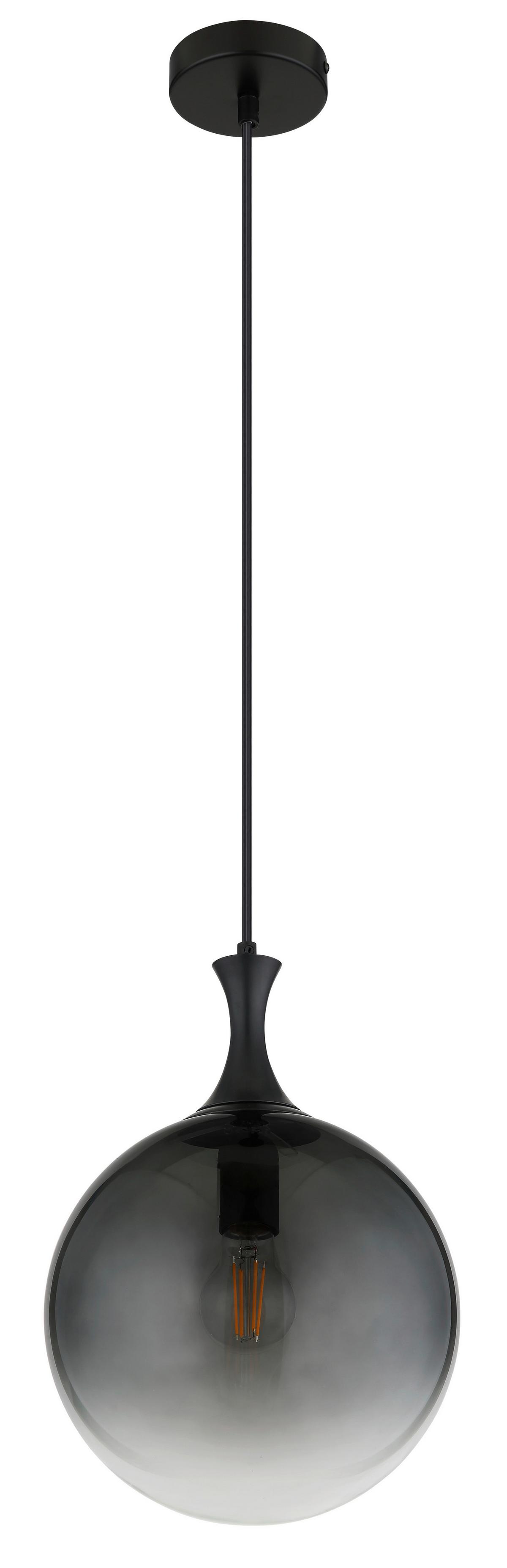 Hängeleuchte 15885h - Schwarz, Design, Glas/Kunststoff (25/141cm) - Globo
