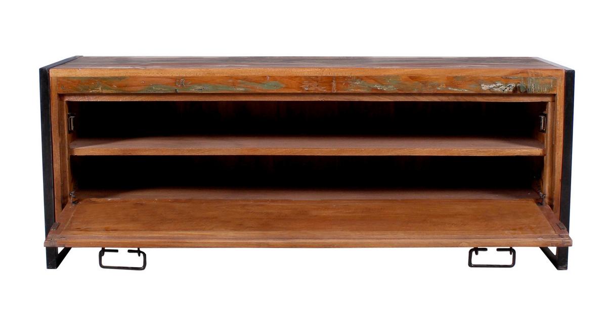 Garderobe Dielen Multicolor/Schwarz B: 210cm - Multicolor/Schwarz, Design, Holz/Metall (210/180/45cm) - MID.YOU
