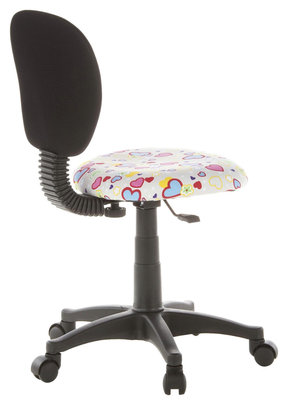 Jugenddrehstuhl Kiddy Top Flowers & Hearts - Multicolor, Basics, Kunststoff (40/79-90/37cm) - MID.YOU