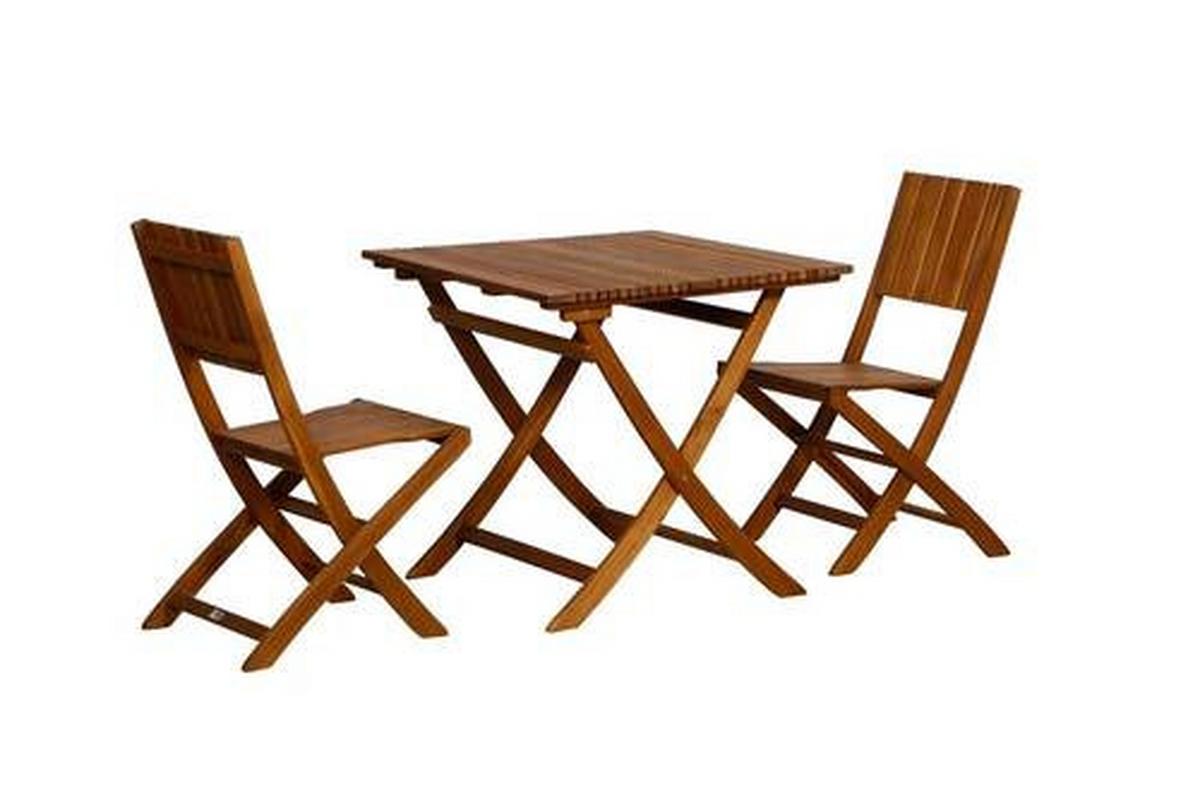 Balkonmöbel Set Falun Echtholz Akazie - Akaziefarben, KONVENTIONELL, Holz - Siena Garden