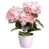 Kunstpflanze Blühpflanzen Rosa/grün, 32 Cm - Rosa/Grün, Design, Kunststoff (32cm) - P & B