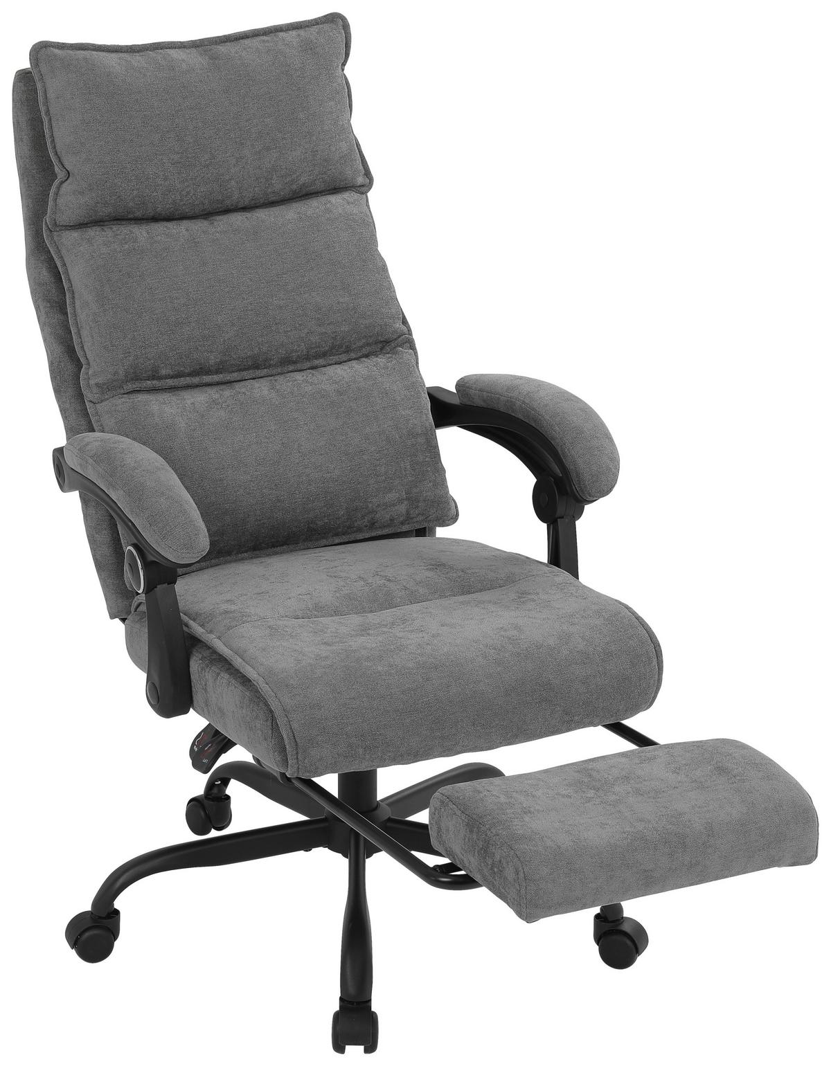 Drehstuhl Verona - Schwarz/Grau, LIFESTYLE, Holz/Kunststoff (66/112-120/62cm) - MID.YOU