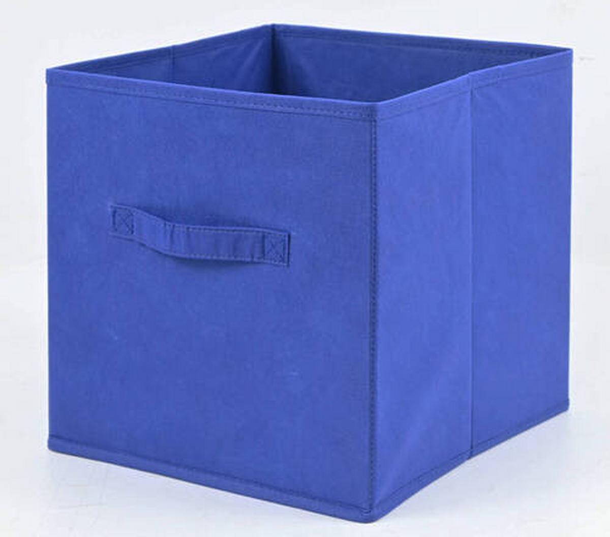 Faltbox Tanja - Blau, Basics, Papier/Textil (30/30/30cm) - Ondega