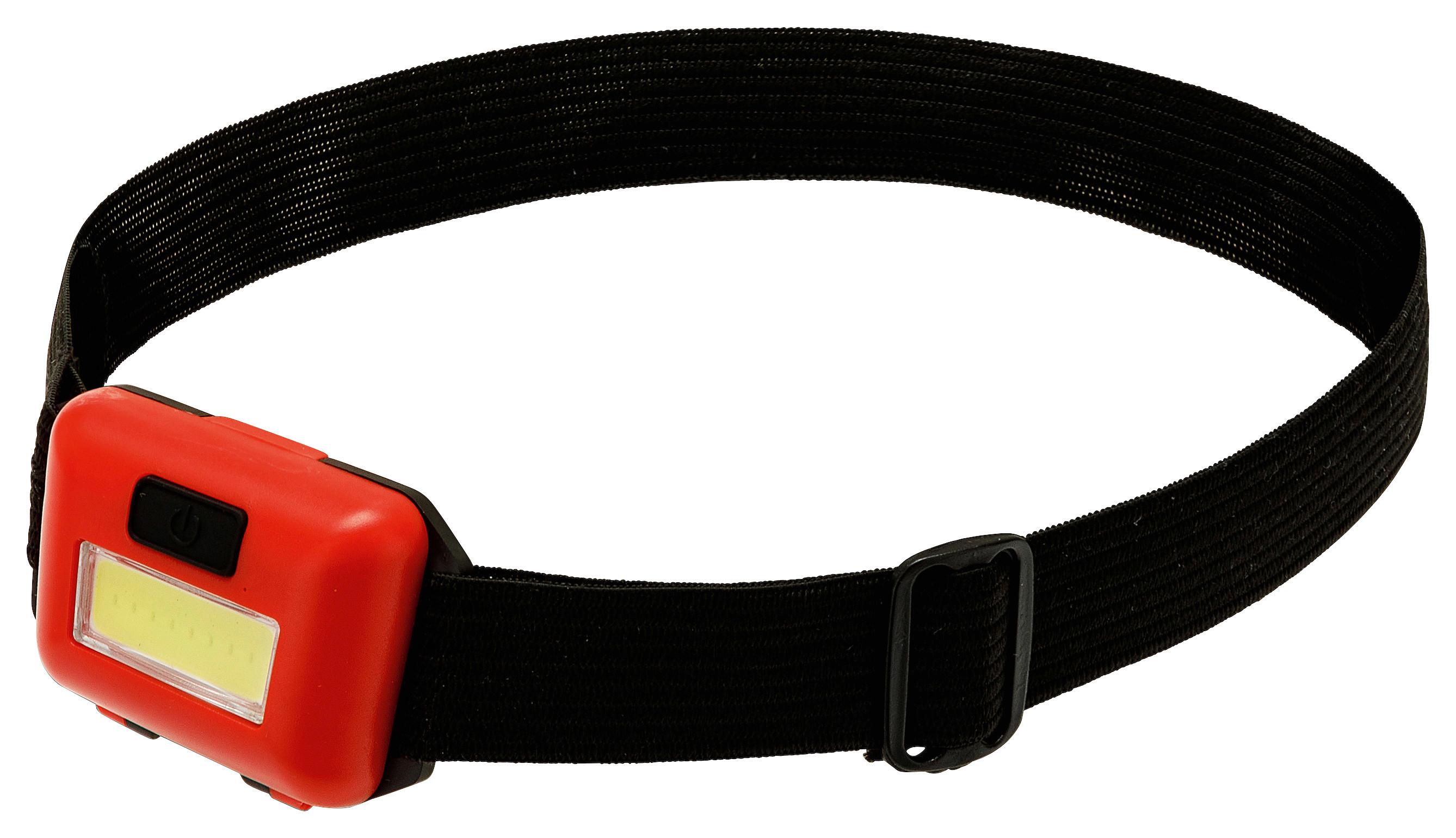 Kopflampe Stirnlampe - Rot/Schwarz, Basics, Kunststoff (6/4/1,6cm)