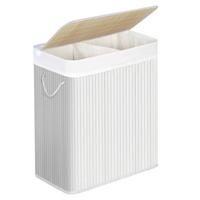 Wäschekorb Weiß B: 51,5 Cm - Weiß, Basics, Naturmaterialien/Textil (51,5/61,5/31,5cm)