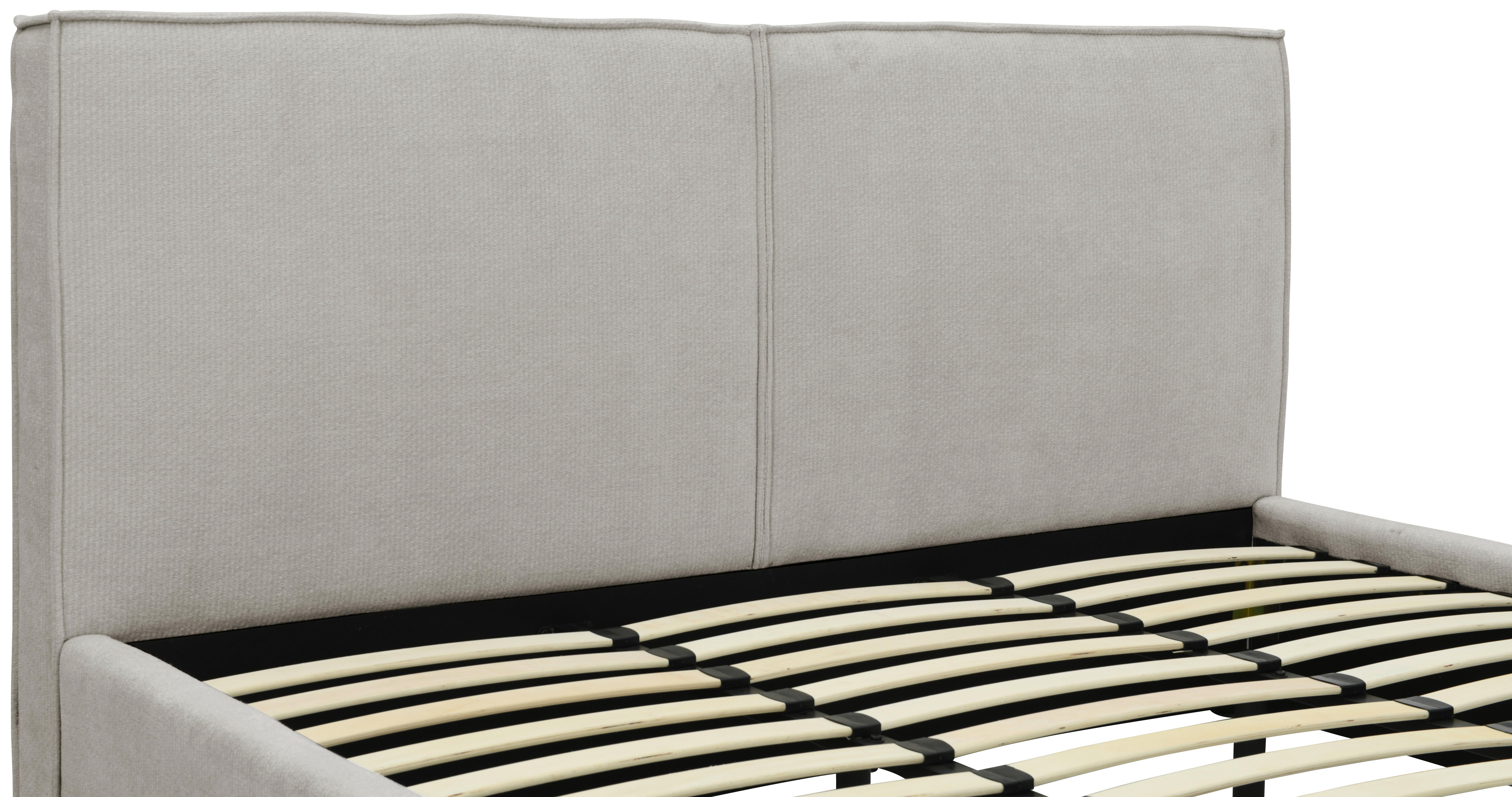 Polsterbett Lino Grau B: 195 cm - Eichefarben/Schwarz, Design, Holz/Textil (195/105/222cm) - Livetastic