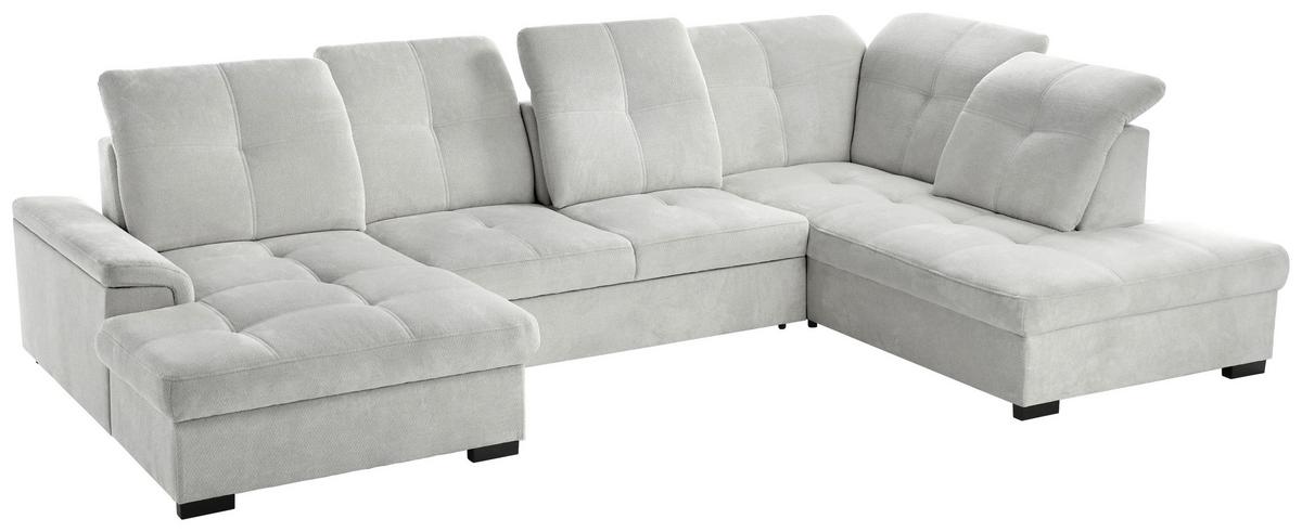 Sarokkanapé Prada - szürkésbarna, Modern, textil (176/358/230cm)