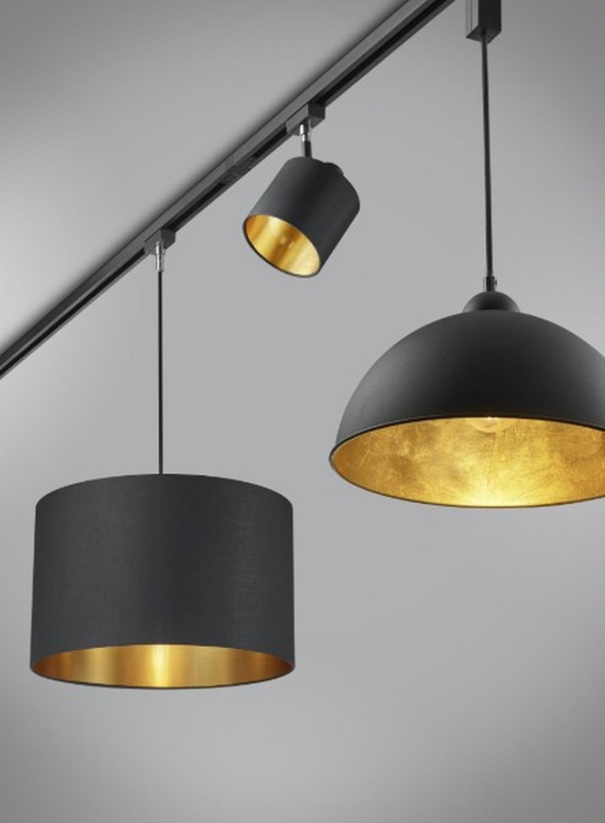 Schienensystem Duoline Strahler 78330179 Tommy - Goldfarben/Schwarz, Basics, Textil (16/22/12cm) - Trio Leuchten