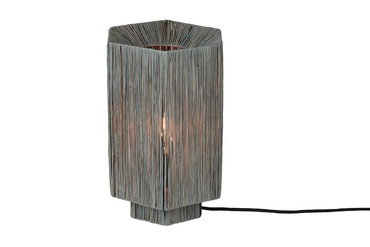 Tischleuchte Panama - Grau, Basics, Naturmaterialien (22/22/36cm) - Good & Mojo