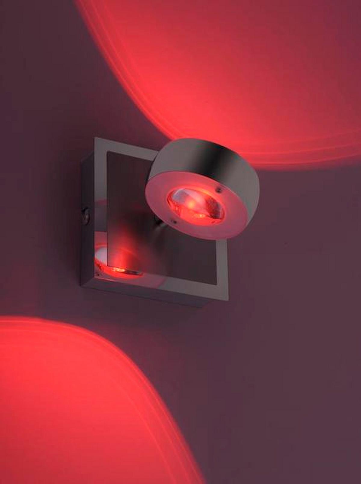 Led-wandleuchte 12471-55 Lolasmart-Opti - Silberfarben, Design, Kunststoff/Metall (12/12/14cm)