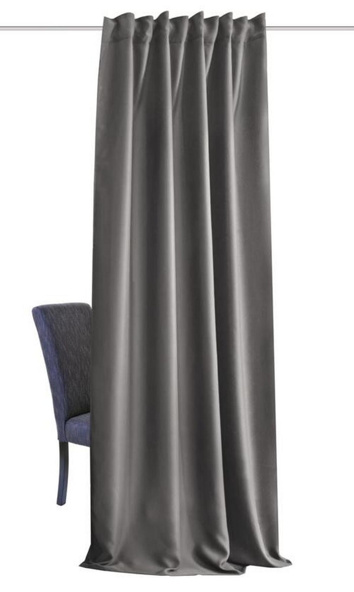 Lärmschutzvorhang Grau B: 135 cm - Grau, KONVENTIONELL, Textil (135/225cm)