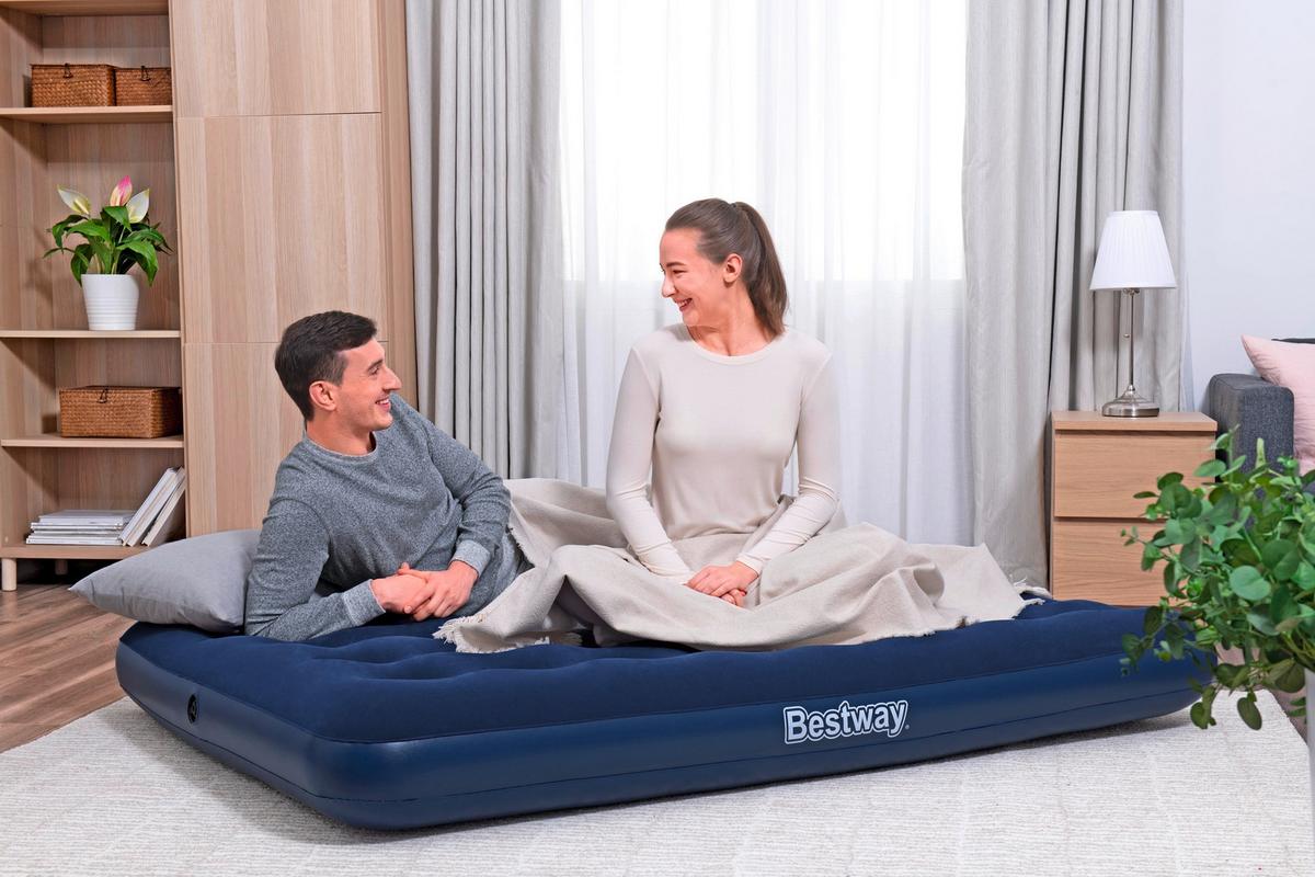 Luftbett Anastasia 191x137x22 Cm Bis 300kg - Dunkelblau, KONVENTIONELL, Kunststoff (191/137/22cm) - Bestway