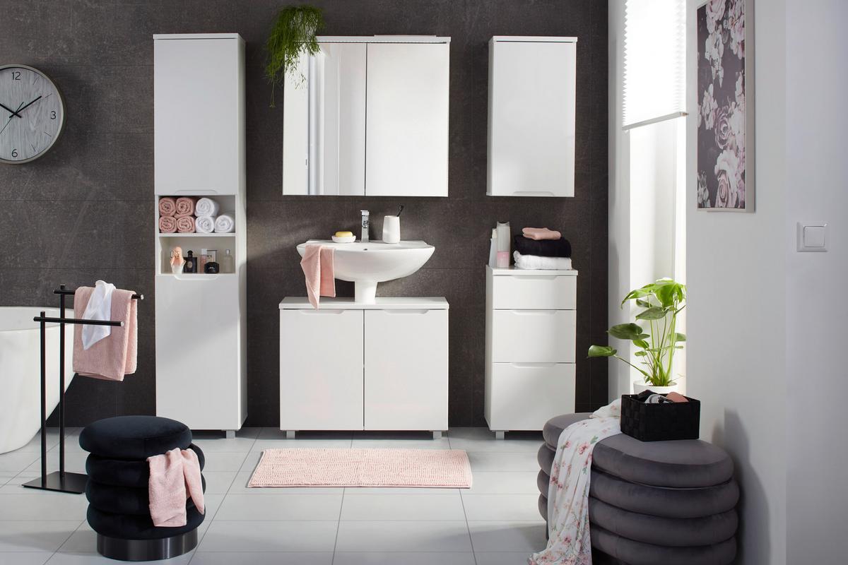 Držák na ručníky MANI - černá, Moderní, kov (47/81,5/24cm) - Mömax