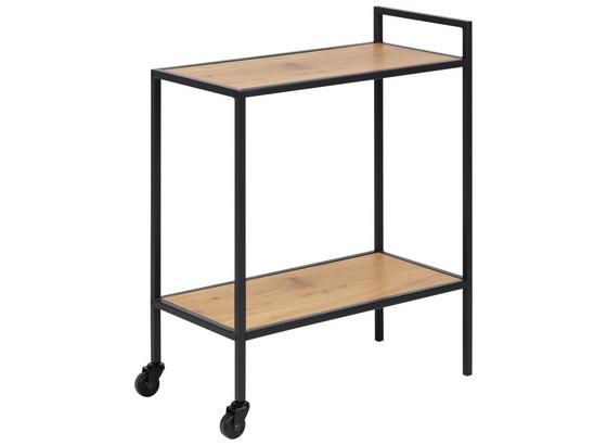 Tabletttisch Seaford B: 60 cm Eichefarben - Eichefarben/Schwarz, Trend, Holzwerkstoff/Metall (60,0/75,0/30,0cm) - Carryhome Tabletttisch Seaford B: 60 cm Eichefarben - Eichefarben/Schwarz, Trend, Holzwerkstoff/Metall (60,0/75,0/30,0cm) - Carryhome