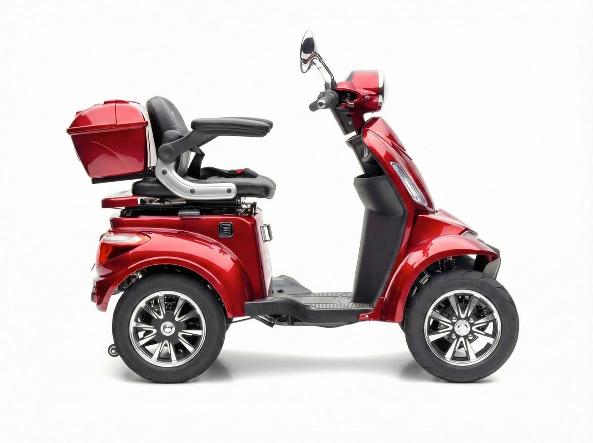 E-Seniorenmobil MAXXI 4.0 Lithium Akku, 1000W, 25 km/H - Bordeaux, Basics, Metall (165/80/110cm)