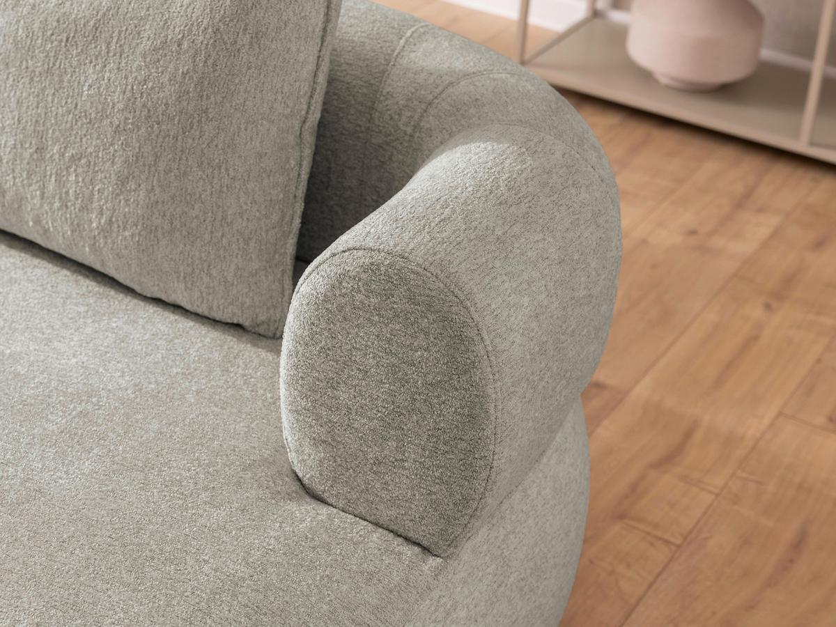 Ecksofa Ferro Hellgrau S: 256x156 cm - Hellgrau/Schwarz, Design, Textil (256/156cm) - Livetastic