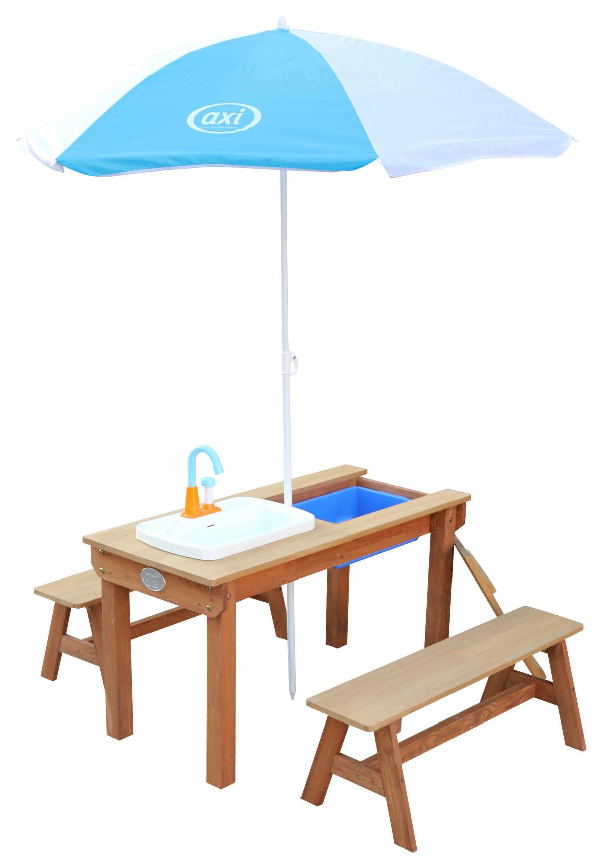 Sand- Und Wassertisch A031.031.00 - Braun, KONVENTIONELL, Holz/Kunststoff (92,5/50,5/94cm) - Ambia Garden