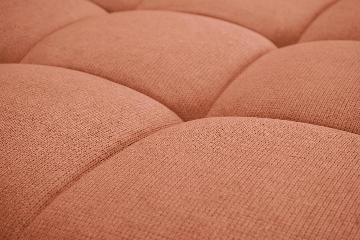 Rohová sedačka ERICE, pravá, koňaková - barvy chromu/koňaková, Design, textil/plast (312/198cm)