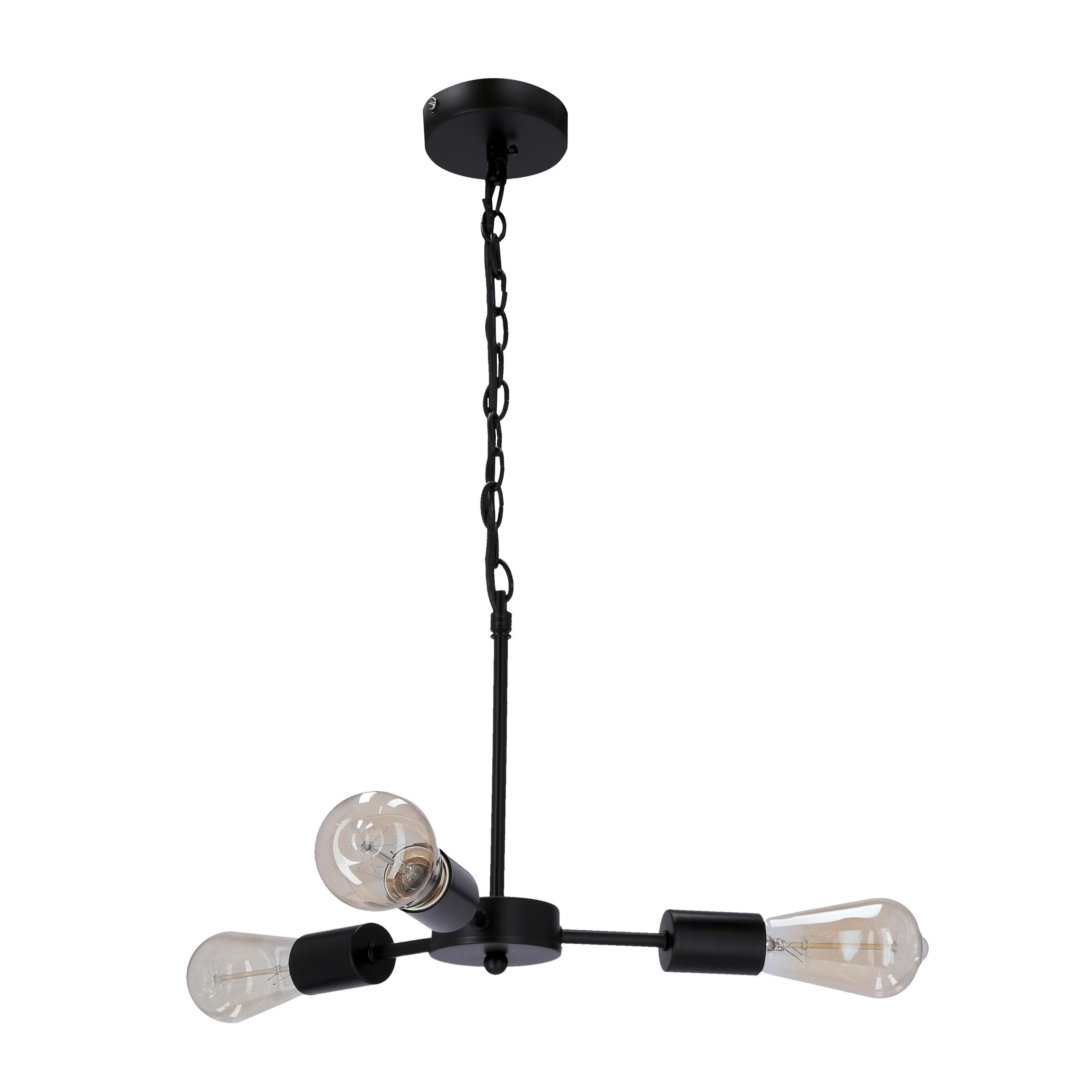 Pendelleuchte 33-09371 Sparta - Schwarz, Design, Metall (36/36/105cm)